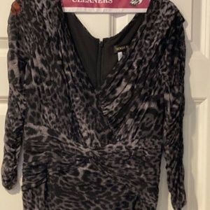 tadashi shoji ruched dress medium- worn once